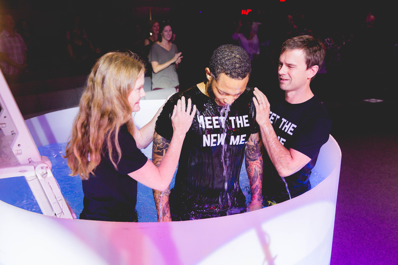 30D75BB9-A6EE-4C68-B3BA-9A09AEBF32B9 Water baptizing on Baptism Sunday